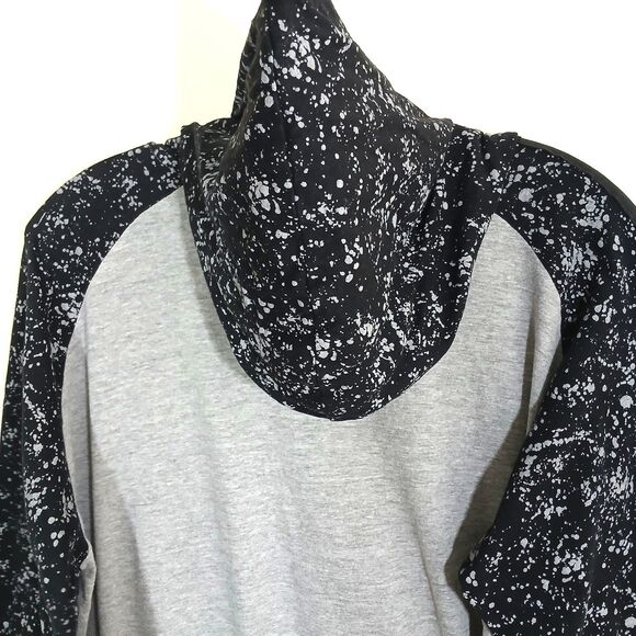 Phat Farm long sleeve paint splatter streetwear Y2K hooded T-shirt Drippin Large - Picture 6 of 7